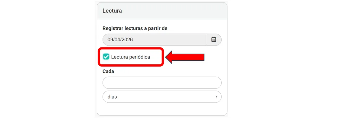 Lecturas periódicas y reinicio de lecturas