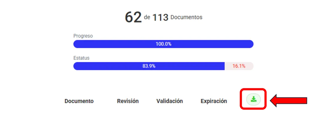 Exportación de Lista Maestra de Documentos